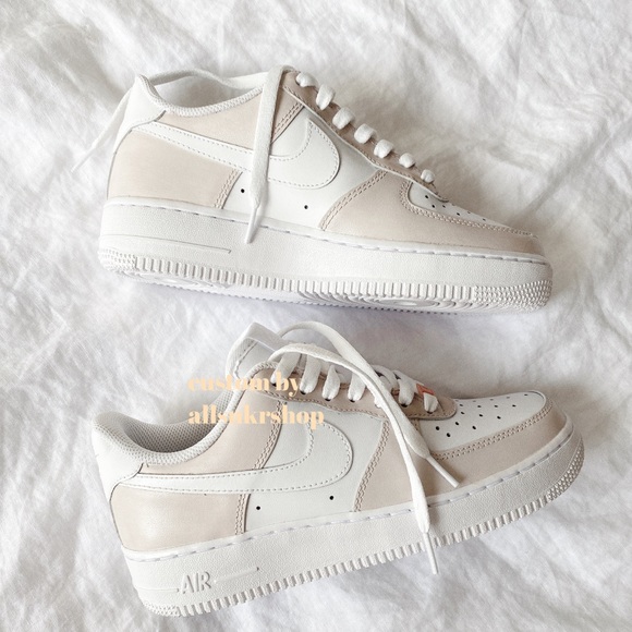 Nike Air Force 1 low custom nude cream - Picture 2 of 3